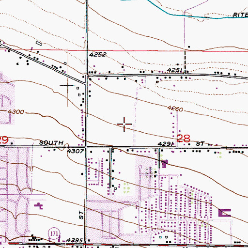 Topographic Map of Sutton Estates, UT