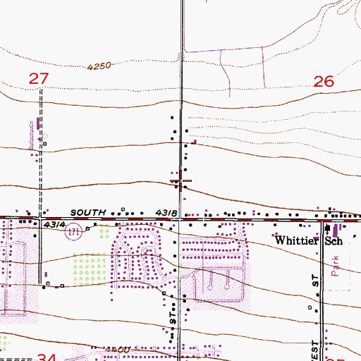 Topographic Map of Teasel Downs, UT