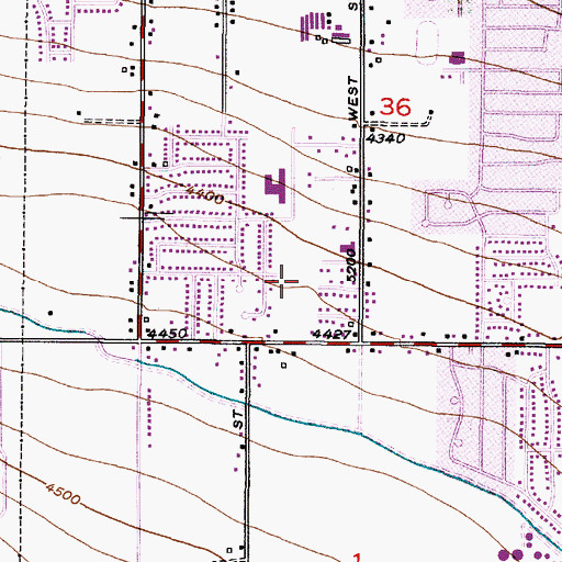 Topographic Map of Thompson Acres, UT