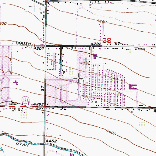 Topographic Map of Vega Park, UT