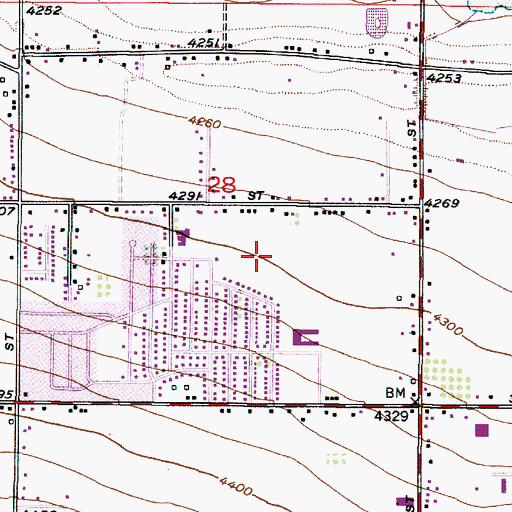 Topographic Map of Western Sun, UT