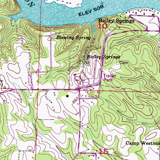 Topographic Map of Falconhead, AL