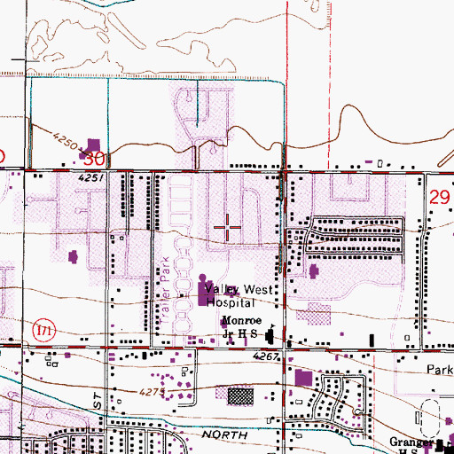 Topographic Map of Acord Acres, UT