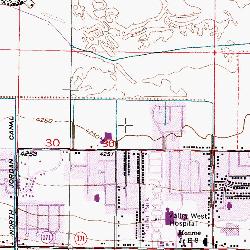 Topographic Map of Alpine Meadows, UT