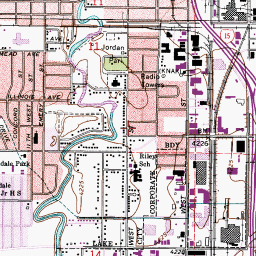 Topographic Map of Bolton and Company, UT