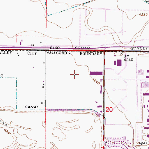 Topographic Map of Brighton Addition, UT