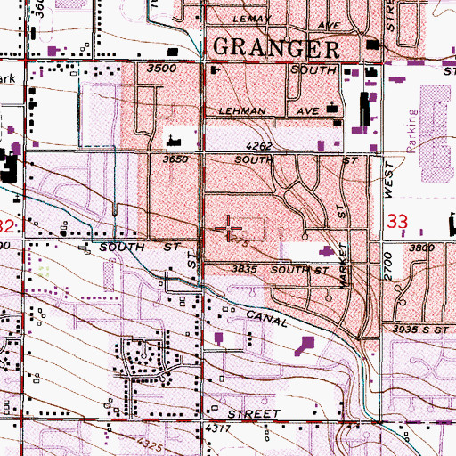 Topographic Map of Candlestick Park, UT