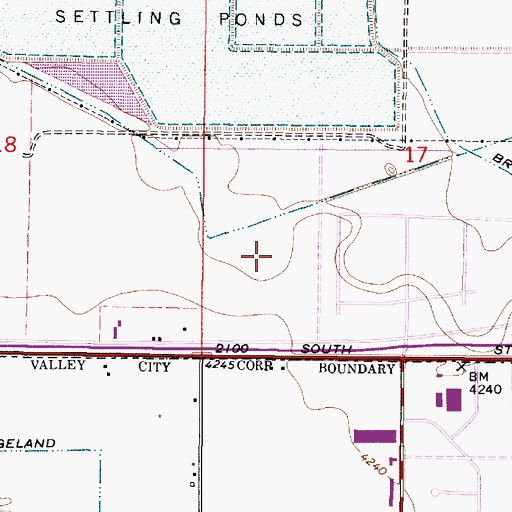 Topographic Map of Centenniel Industrial Park, UT
