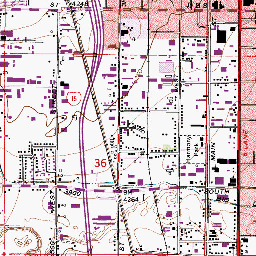 Topographic Map of Centerfield, UT