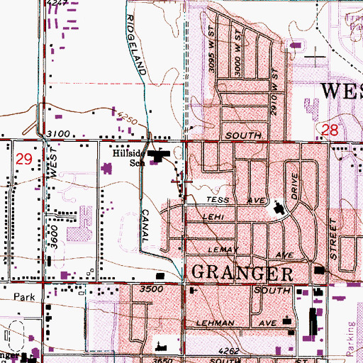 Topographic Map of Clinton Downs, UT