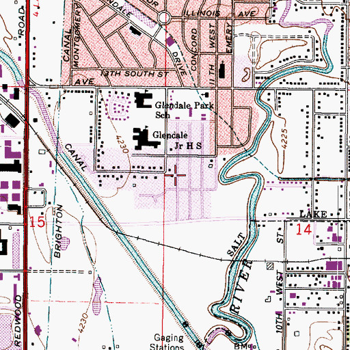 Topographic Map of Concord Park, UT