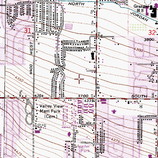 Topographic Map of Country Meadows, UT