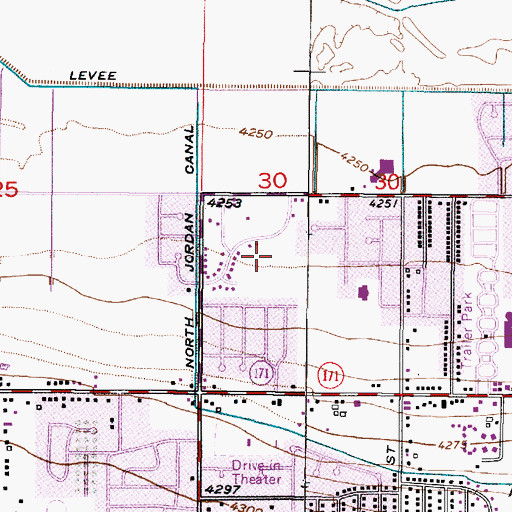 Topographic Map of Delta Park, UT
