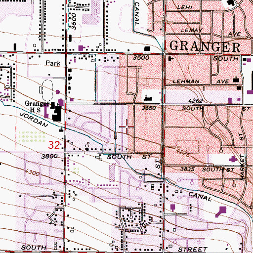 Topographic Map of Deseret, UT
