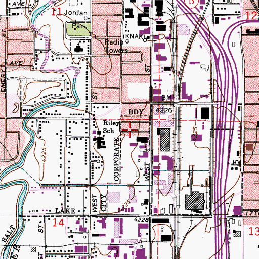 Topographic Map of Dotson, UT