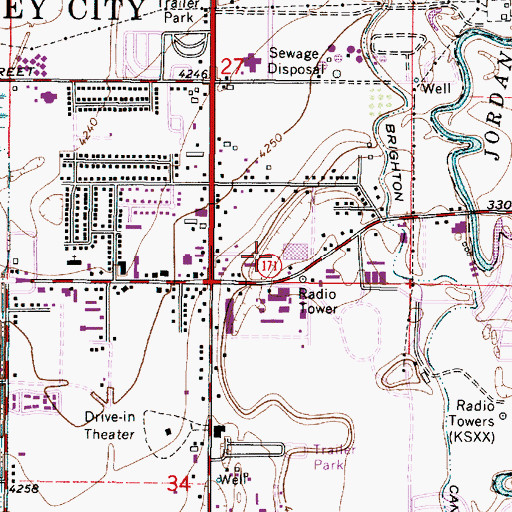 Topographic Map of East Redwood, UT