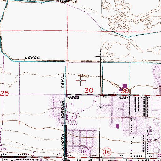Topographic Map of Fox Shadow, UT