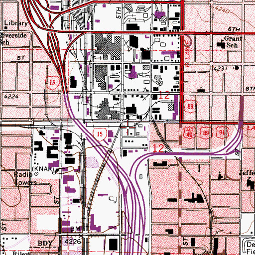 Topographic Map of Geneva Addition, UT