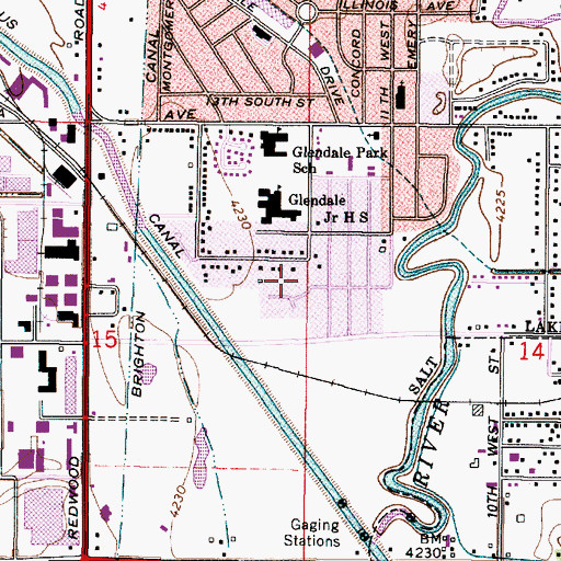 Topographic Map of Glen Aire, UT