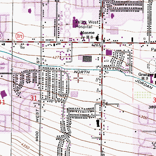 Topographic Map of Harvest Park Estates, UT