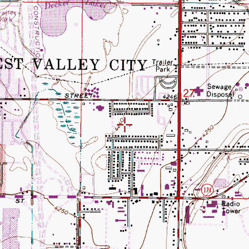 Topographic Map of Hector Park, UT