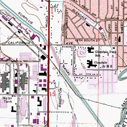 Topographic Map of High Avenue, UT
