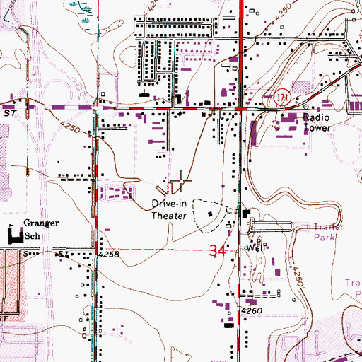 Topographic Map of Homestead Farms, UT