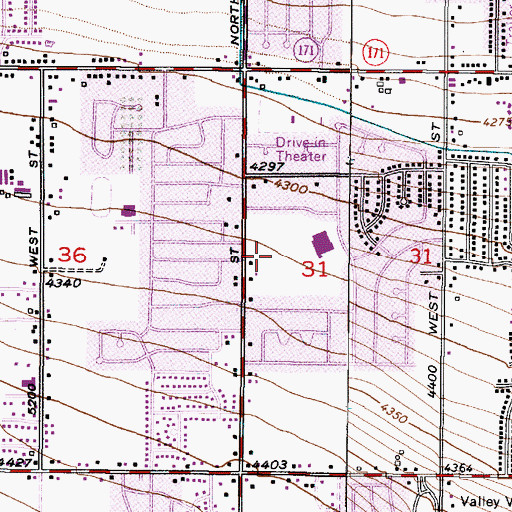Topographic Map of Hopkins Meadows, UT