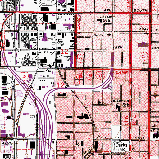 Topographic Map of Hunters, UT