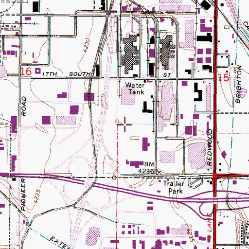 Topographic Map of Ingensoll Industrial Park, UT