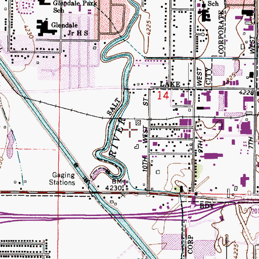 Topographic Map of Jordan Green, UT