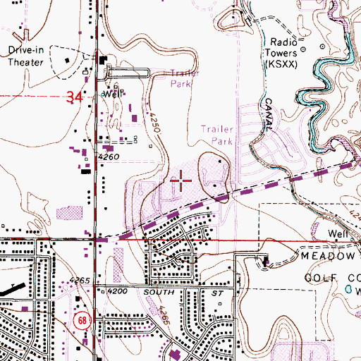 Topographic Map of Kings Row, UT