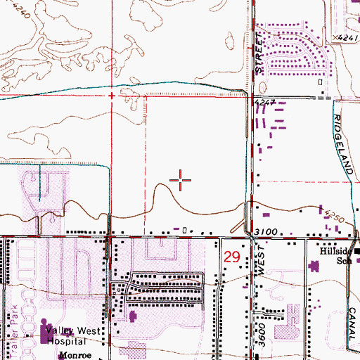 Topographic Map of La Grange Park, UT