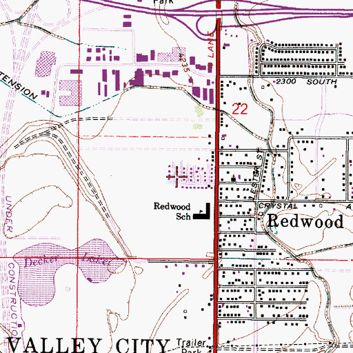 Topographic Map of Lake Park, UT