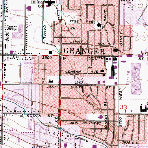 Topographic Map of Lehman, UT