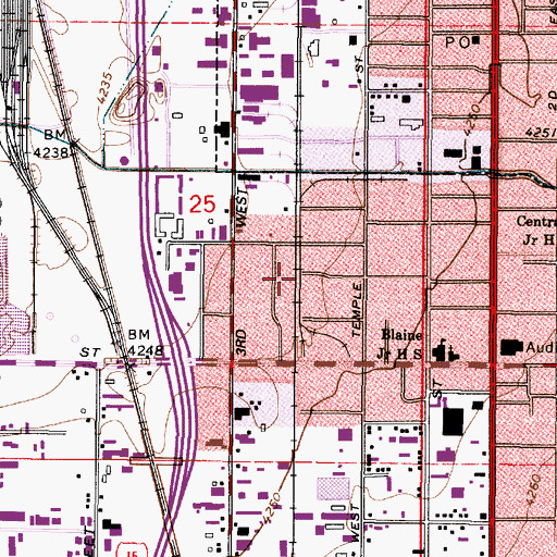 Topographic Map of Liberty Acres, UT