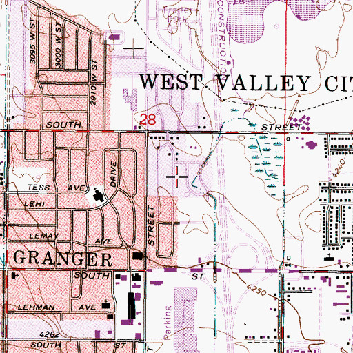 Topographic Map of Maple Meadows, UT