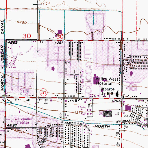Topographic Map of Mavis, UT