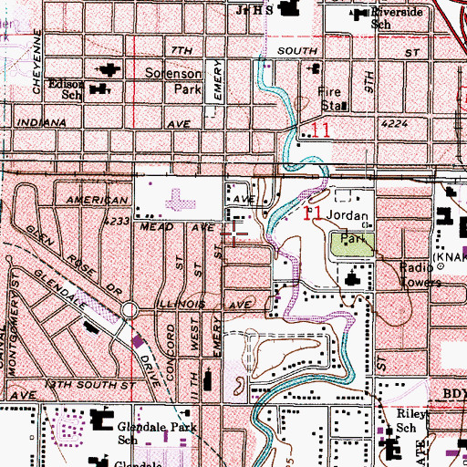 Topographic Map of Mead Circle, UT