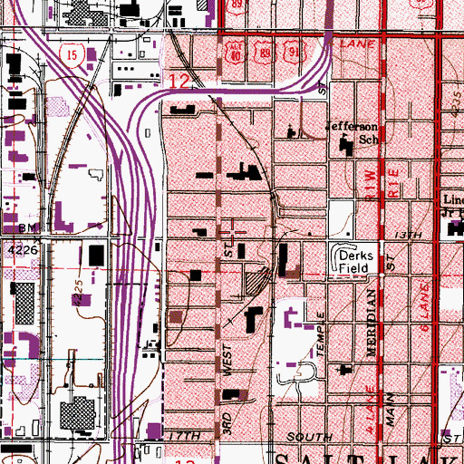 Topographic Map of New London, UT