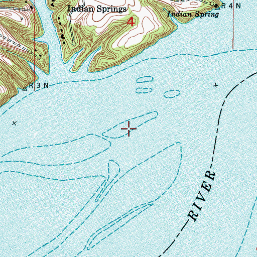 Topographic Map of Five Acre Island (historical), AL