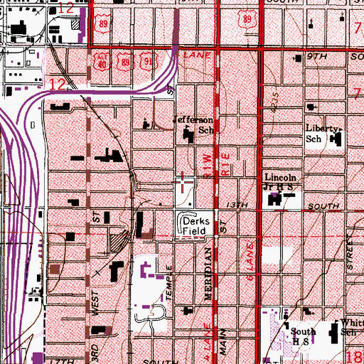 Topographic Map of North Columbia, UT