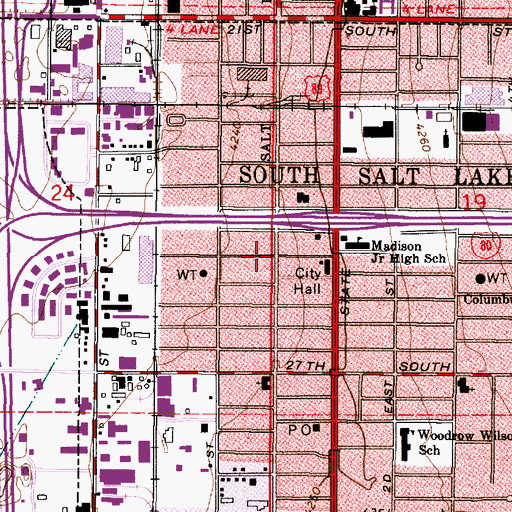 Topographic Map of Oakland Place, UT