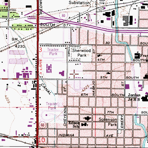 Topographic Map of Pacific Grove, UT