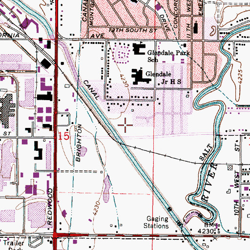 Topographic Map of Parkway Two and Three, UT