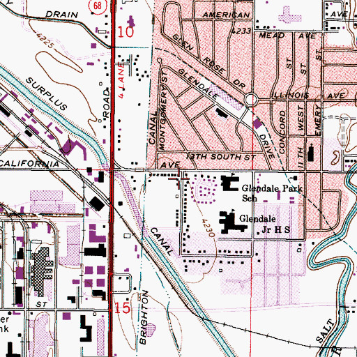 Topographic Map of Peach Grove Addition, UT