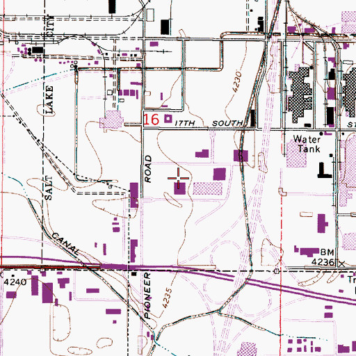 Topographic Map of Pioneer Square Industrial Park, UT