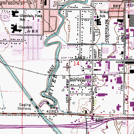 Topographic Map of Riverside, UT