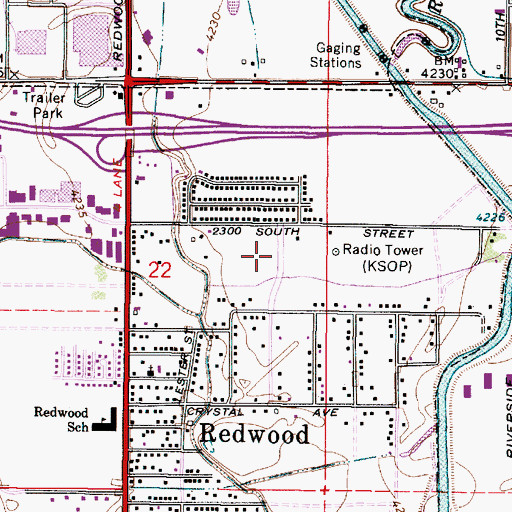 Topographic Map of Riverside, UT