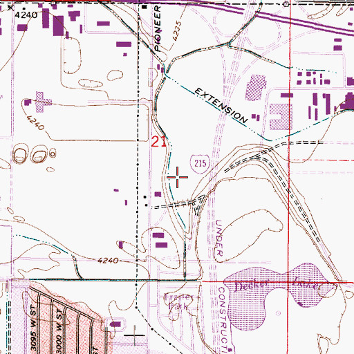 Topographic Map of Saint Albans, UT
